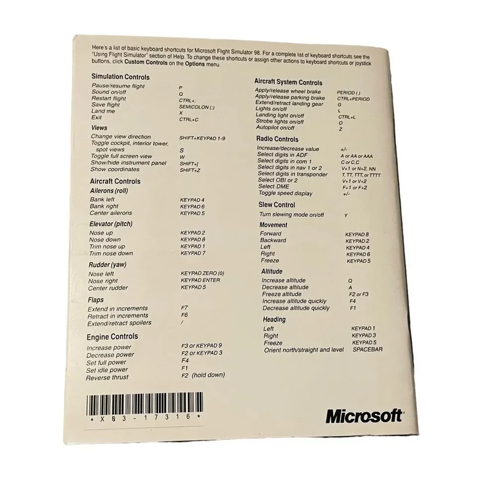 10/$25🦋 Microsoft Flight Simulator 98 with Pilot's Handbook